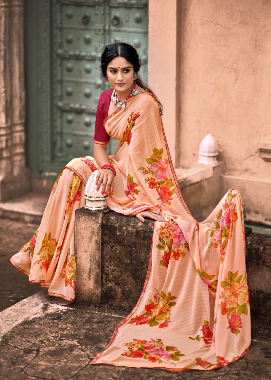 Kashvi Naina Casual Wear Georgette Designer Fancy Saree Collection